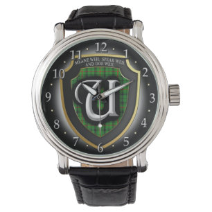 Scottish Clan Urquhart Tartan Shield Watch