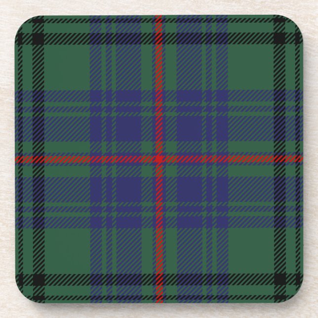 Scottish Clan Walker Tartan Plaid Coaster (Front)