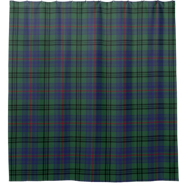 Scottish Clan Walker Tartan Plaid Shower Curtain (Front)
