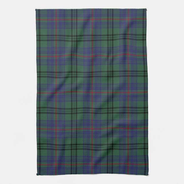Scottish Clan Walker Tartan Plaid Tea Towel (Vertical)