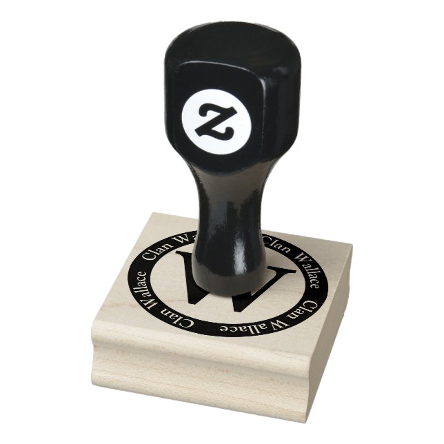 Scottish Clan Wallace Letter W Monogram Rubber Stamp (Stamp)