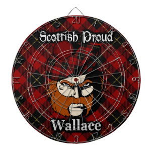 Scottish Clan Wallace Tartan Dartboard