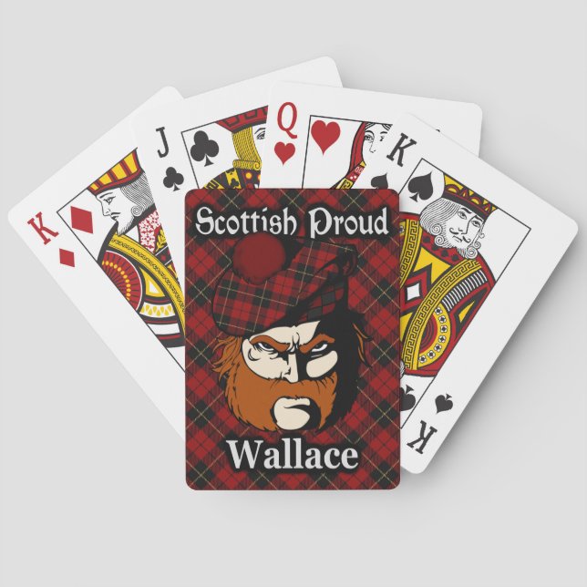 Scottish Clan Wallace Tartan Deck Playing Cards (Back)