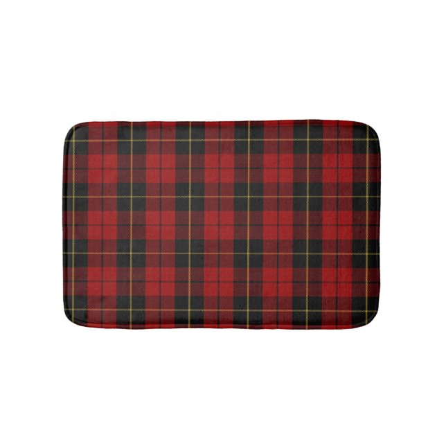 Scottish Clan Wallace Tartan Plaid Bath Mat (Front)