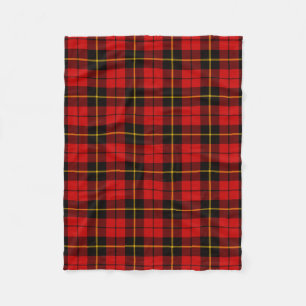Scottish Clan Wallace Tartan Plaid Fleece Blanket
