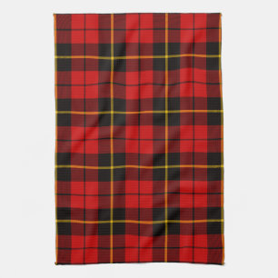 Scottish Clan Wallace Tartan Plaid Tea Towel