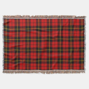 Scottish Clan Wallace Tartan Plaid Throw Blanket