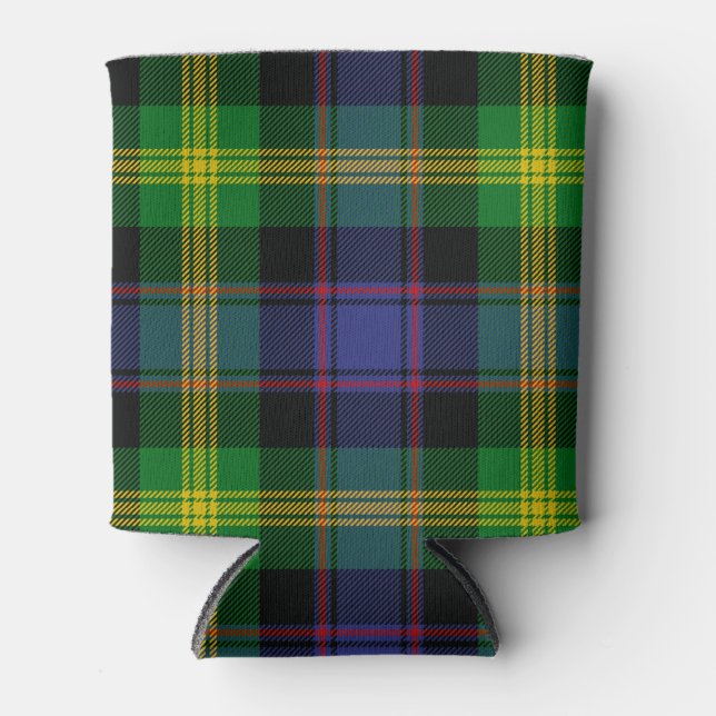 Scottish Clan Watson Tartan Plaid Can Cooler (Front)