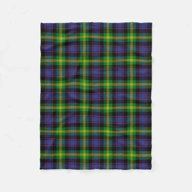 Scottish Clan Watson Tartan Plaid Fleece Blanket (Front)