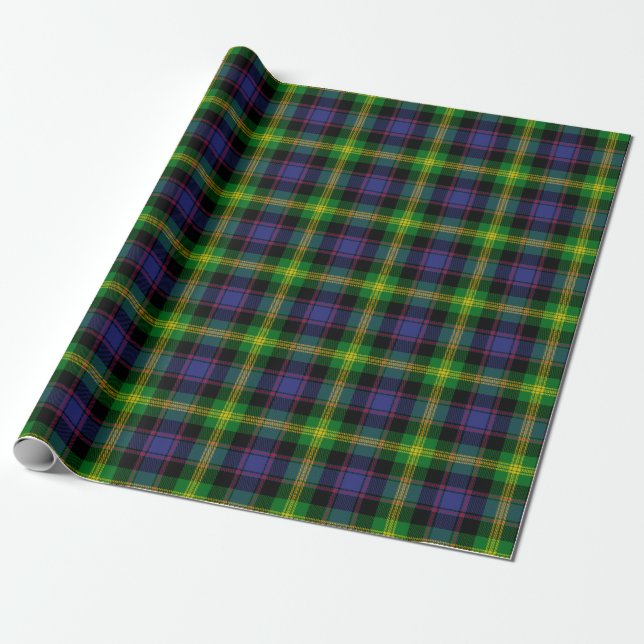 Scottish Clan Watson Tartan Plaid Wrapping Paper (Unrolled)