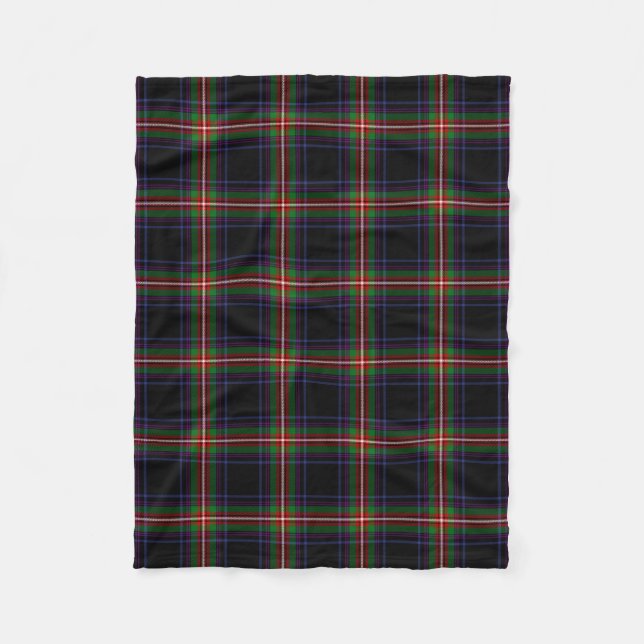 Scottish Clan Watt Tartan Plaid Fleece Blanket (Front)