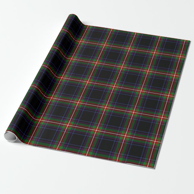 Scottish Clan Watt Tartan Plaid Wrapping Paper (Unrolled)
