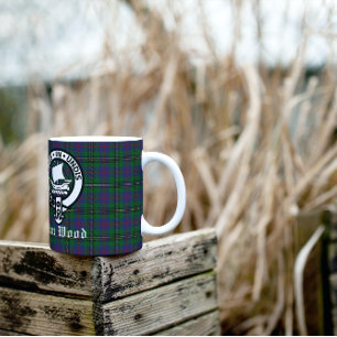 Scottish Clan Wood Crest & Tartan  Coffee Mug