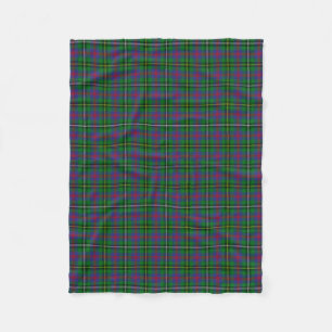 Scottish Clan Wood Tartan Plaid Fleece Blanket