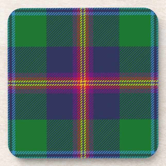 Scottish Clan Young Tartan Plaid Coaster (Front)