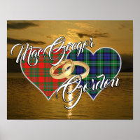 Scottish Clans Wedding Ring Tartan Hearts