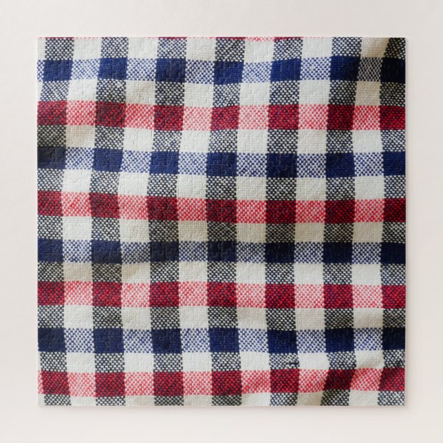 Scottish cloth texture, square fabric background. jigsaw puzzle (Vertical)
