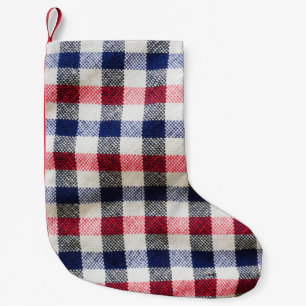 Scottish cloth texture, square fabric background. small christmas stocking