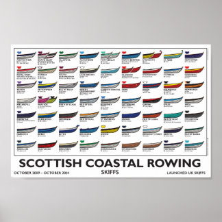 Scottish Coastal Rowing Poster(A4), 5 yr. v4 Poster