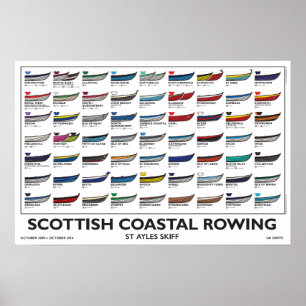 Scottish Coastal Rowing Poster - Skiffs, 5 yr. v3