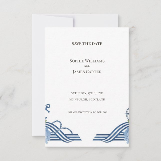 Scottish Coastal Save the Date Card (Front)