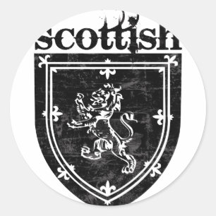 scottish coat of arms classic round sticker