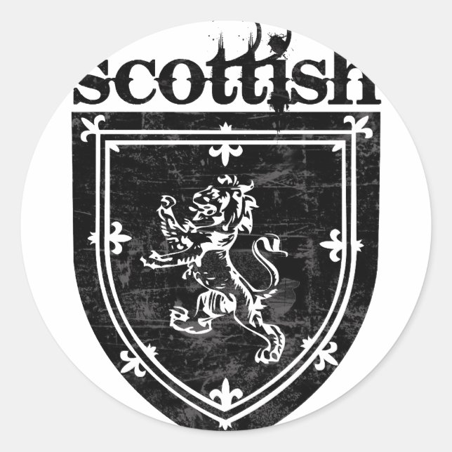 scottish coat of arms classic round sticker (Front)