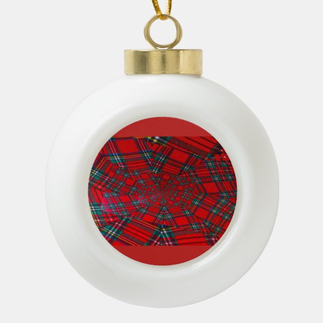 scottish coloured vortex  ceramic ball ornament (Front)