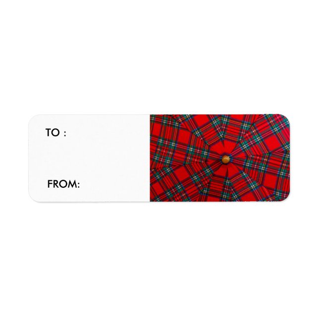 SCOTTISH COLOURED VORTEX RETURN ADDRESS LABELS (Front)