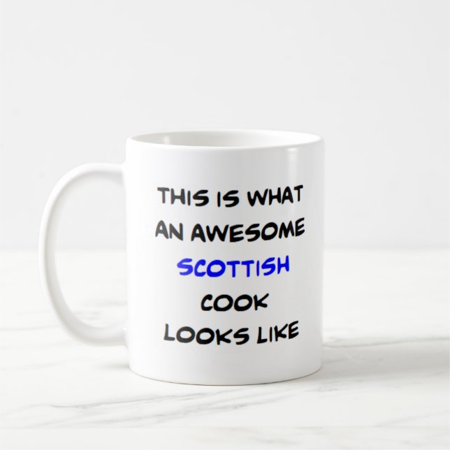 scottish cook, awesome coffee mug (Left)