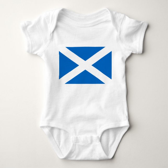 Scottish Cross Scotland Colours Baby Bodysuit (Front)