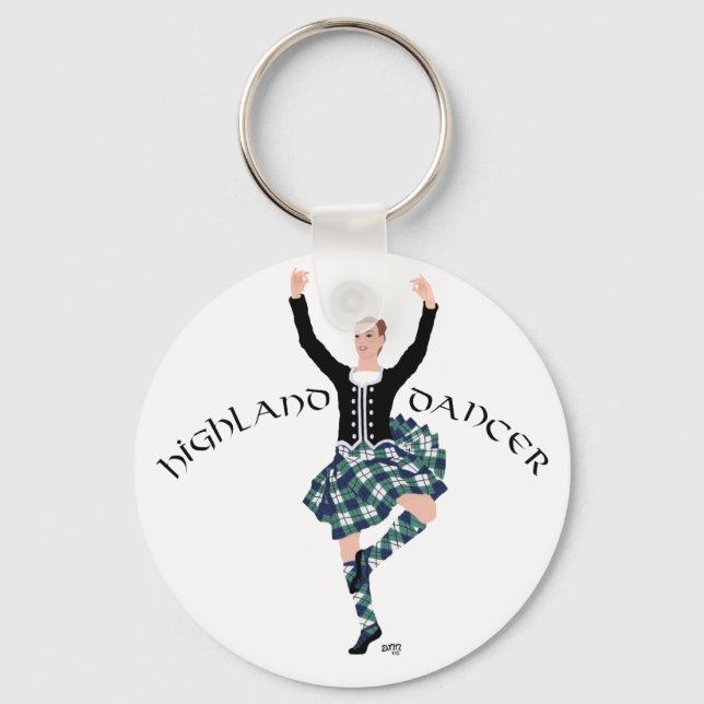 Scottish Dancer Highland Fling Key Ring (Front)