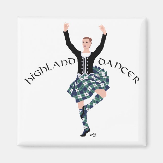 Scottish Dancer Highland Fling Magnet (Front)