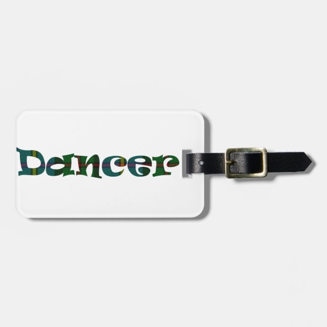 Scottish Dancer Luggage Tag (Front Horizontal)