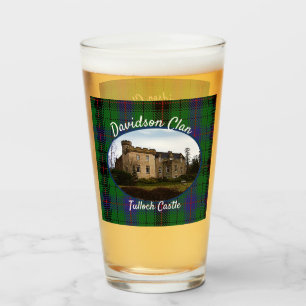 Scottish Davidson Clan Castle Tartan Family Glass