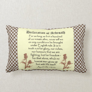 Scottish Declaration of Arbroath Tartan Cushion