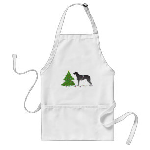 Scottish Deerhound Christmas Design Standard Apron