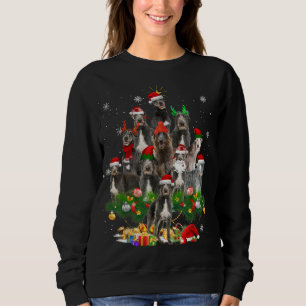 Scottish Deerhound Christmas Tree Lights Funny Dog Sweatshirt