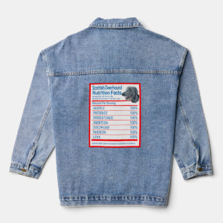 Scottish Deerhound Dog Breed Owner Funny Nutrition Denim Jacket