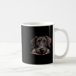 Scottish Deerhound Dog Mum Dad Peeking Puppy Coffee Mug