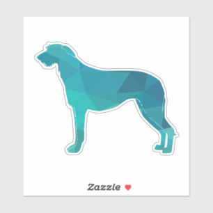 Scottish Deerhound Geometric Pattern Silhouette
