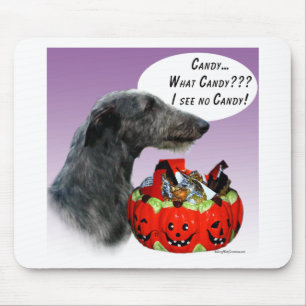 Scottish Deerhound Halloween Candy Mouse Pad