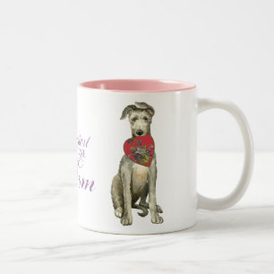 Scottish Deerhound Heart Mum Two-Tone Coffee Mug