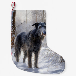 Scottish Deerhound Let It Snow Christmas Small Christmas Stocking