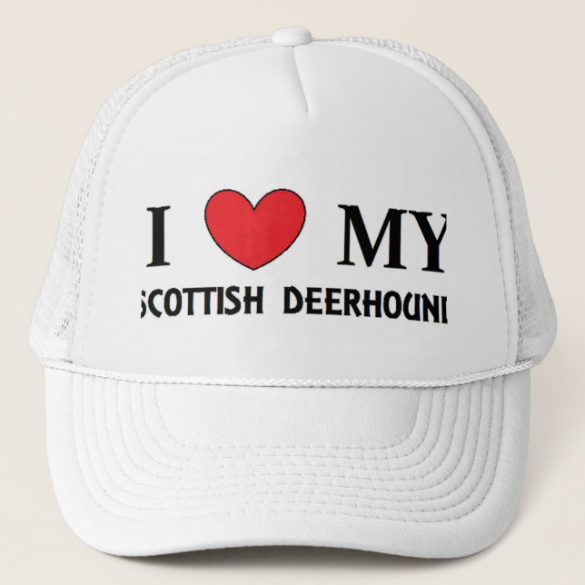 scottish deerhound love trucker hat (Front)