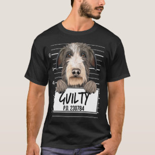 Scottish Deerhound Mugshot Guilty Dog T-Shirt