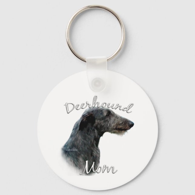 Scottish Deerhound Mum 2 Key Ring (Front)
