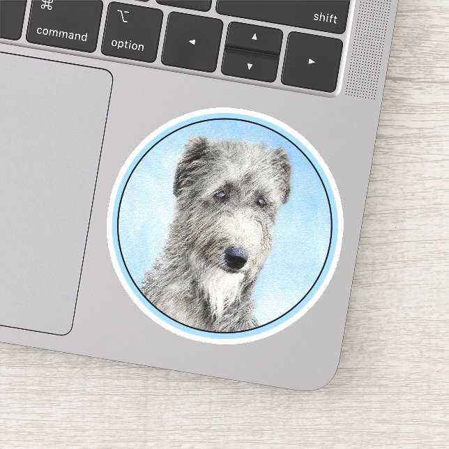 Scottish Deerhound Painting - Cute Original Dog Ar (Detail)