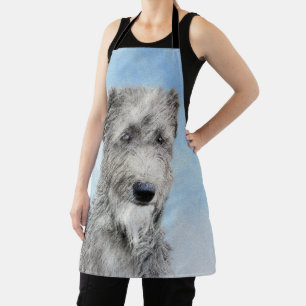 Scottish Deerhound Painting - Cute Original Dog Ar Apron