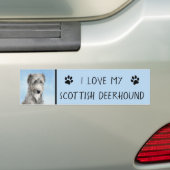 Scottish Deerhound Painting - Cute Original Dog Ar Bumper Sticker (On Car)